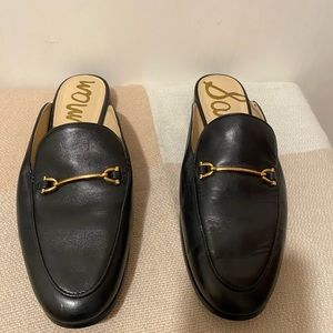 Sam Edelman Black Leather Mules